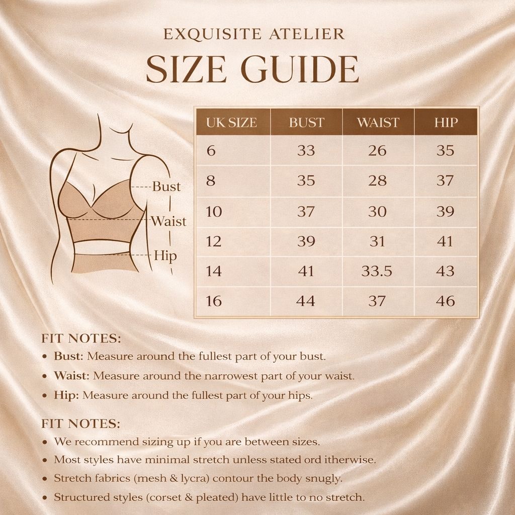 Exquisite Atelier Standard Size Guide